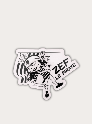 Autocollant Zef Le Pirate noir