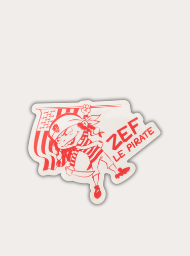 Autocollant Zef Le Pirate rouge