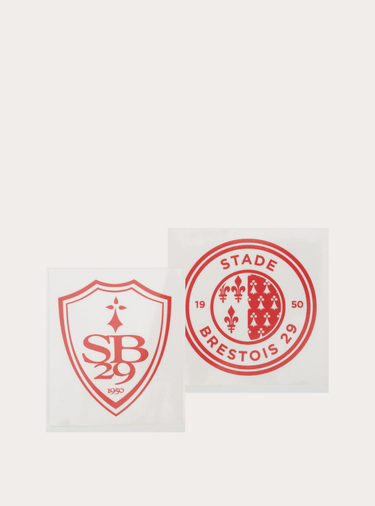 Autocollants blasons rouge x 2