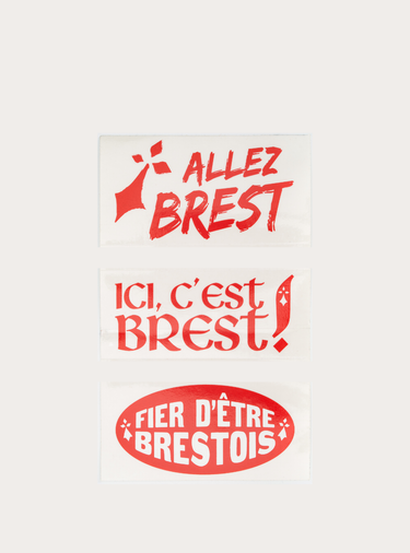 Autocollants slogans rouge x 3