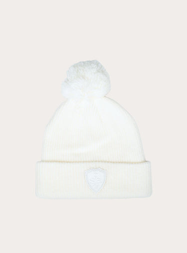 Bonnet pompon Blanc SB29