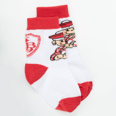 Chaussettes bébé rouge et blanche