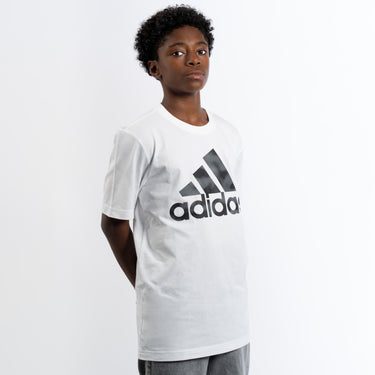 T-shirt blanc homme logo adidas noir
