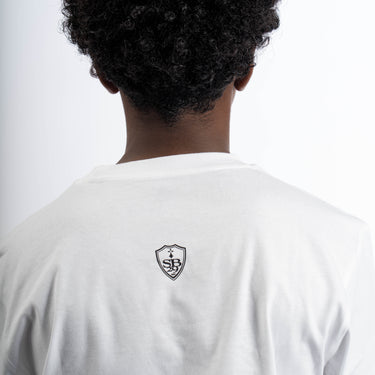 T-shirt blanc homme logo adidas noir