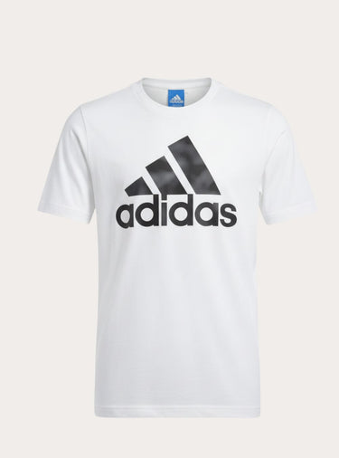 T-shirt blanc homme logo adidas noir